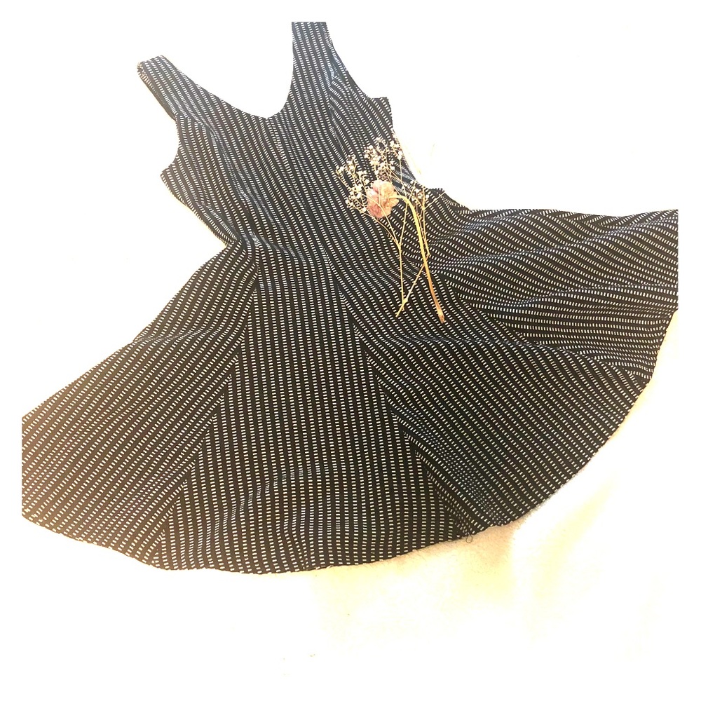 Black and white cocktail dress